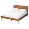 Baxton Studio Demeter Mid-Century Modern Walnut Brown Finished Wood Queen Size 3-Piece Bedroom Set 242-9408-9429-11298-11298-ZORO - alternate 9